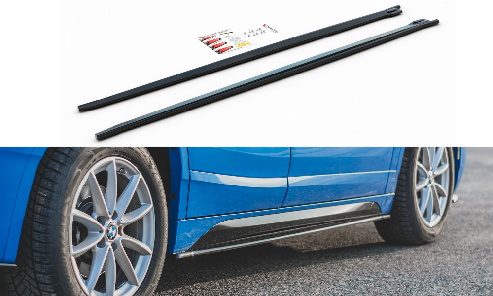 Seitenschweller Ansatz für BMW X2 F39 M-Paket schwarz matt