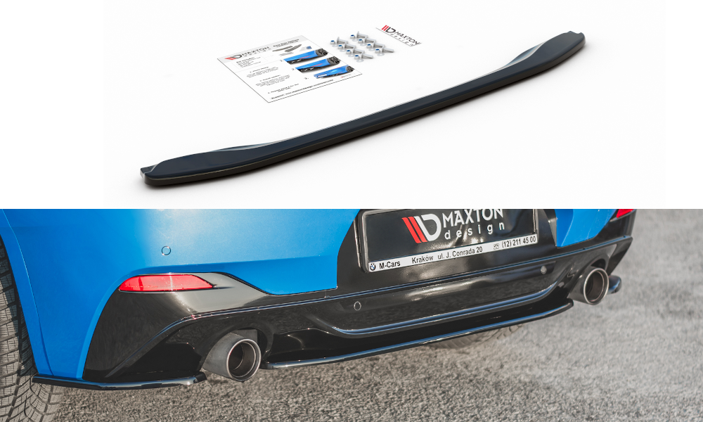 Mittlerer Diffusor Heck Ansatz für BMW X2 F39 M-Paket schwarz Hochglanz