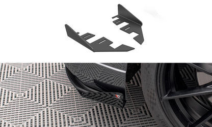 Hintere Seiten Flaps für Audi S3 Sportback 8V Facelift schwarz Hochglanz