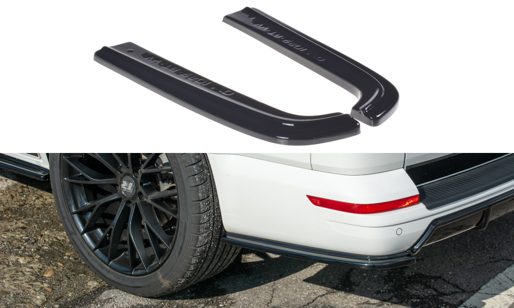 Heck Ansatz Flaps Diffusor für Volkswagen T6 schwarz Hochglanz