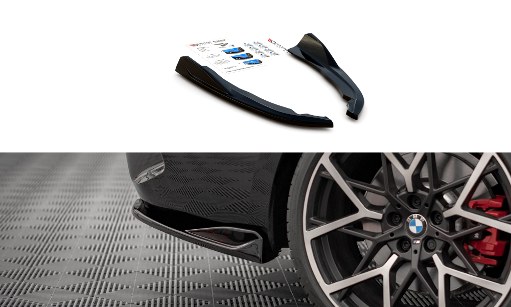 Heck Ansatz Flaps Diffusor V.2 für BMW 4er M-Paket G22 schwarz matt