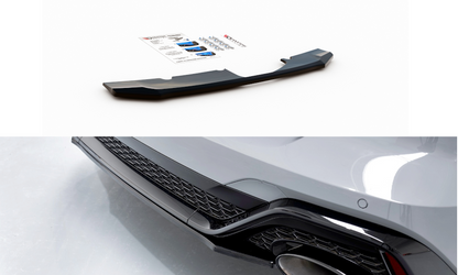 Mittlerer Diffusor Heck Ansatz für Audi RS6 C8 / RS7 C8 schwarz matt