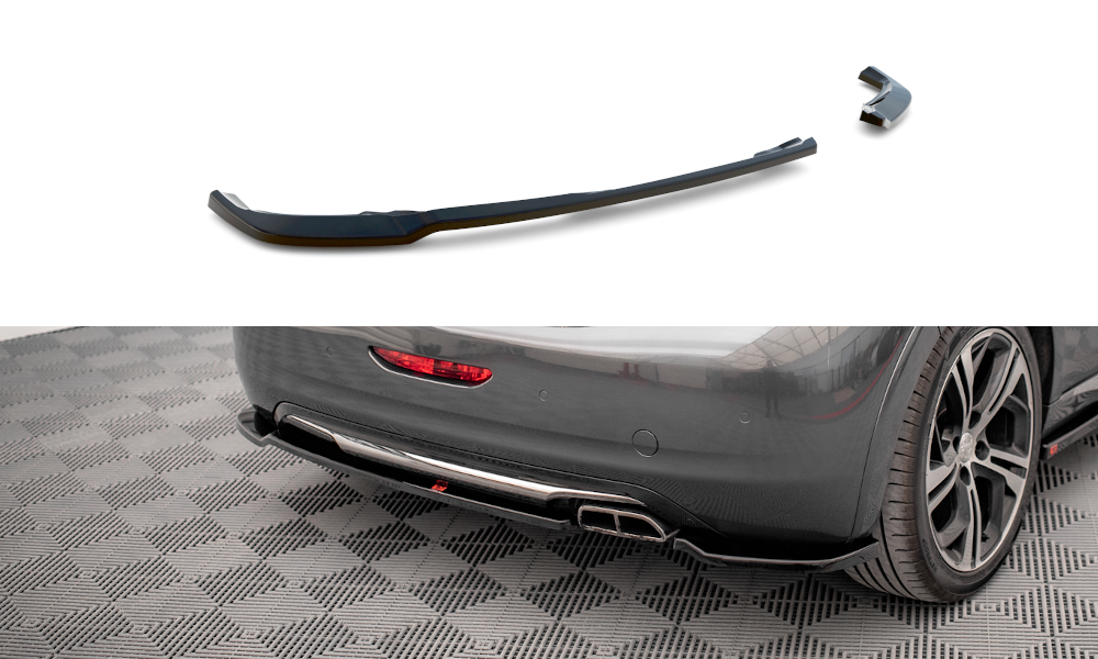 Heck Ansatz Flaps Diffusor für Peugeot 208 GTi Mk1 schwarz matt