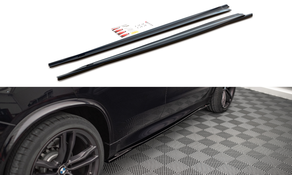 Seitenschweller Ansatz für BMW X5 M F15 schwarz Hochglanz