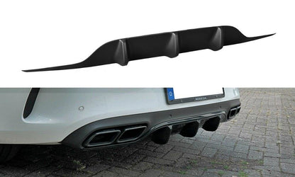 Diffusor Heck Ansatz für Mercedes C-Klasse C205 63 AMG Coupe Carbon Look