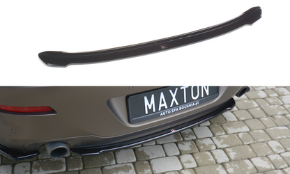Mittlerer Diffusor Heck Ansatz für BMW 6er GRAN COUPÉ schwarz Hochglanz