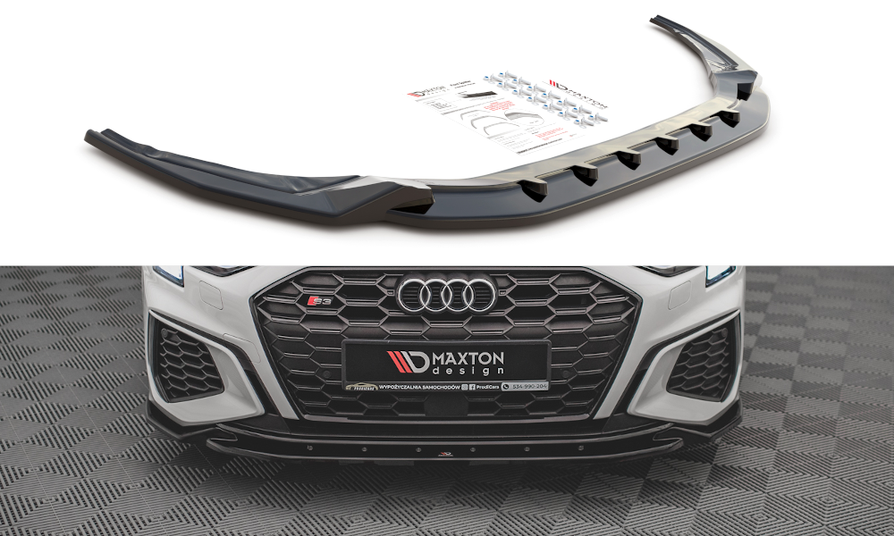 Front Ansatz V.2 für Audi S3 / A3 S-Line 8Y schwarz matt