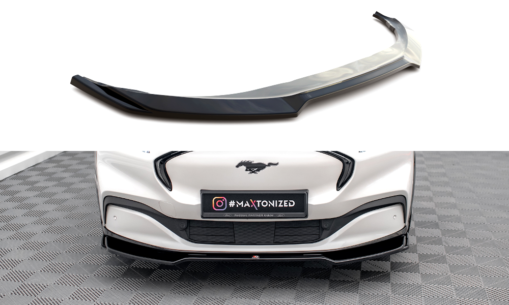 Front Ansatz V.2 für Ford Mustang Mach-E Mk1 schwarz Hochglanz
