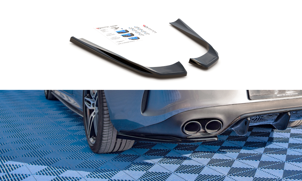 Heck Ansatz Flaps Diffusor für Mercedes-AMG E53 Coupe C238 schwarz matt