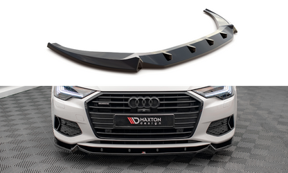 Front Ansatz V.2 für Audi A6 C8 schwarz Hochglanz