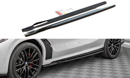 Seitenschweller Ansatz für BMW X6 M-Paket G06 Carbon Look