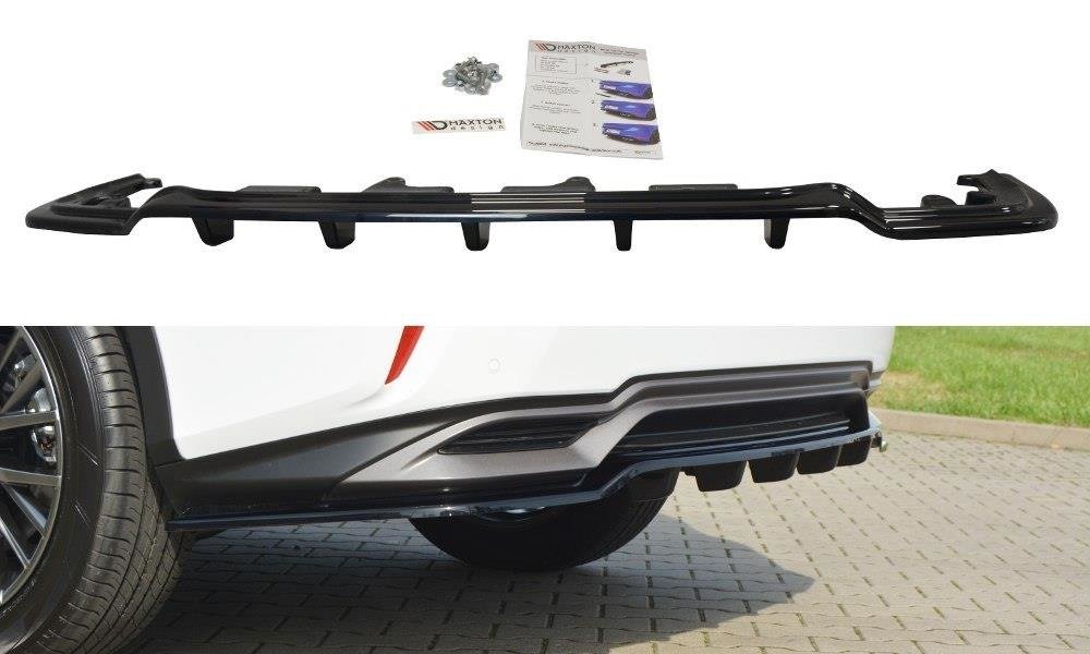 Mittlerer Diffusor Heck Ansatz für Lexus RX Mk4 H DTM LOOK Carbon Look