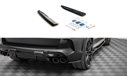 Heck Ansatz Flaps Diffusor für BMW X5M F95 Carbon Look