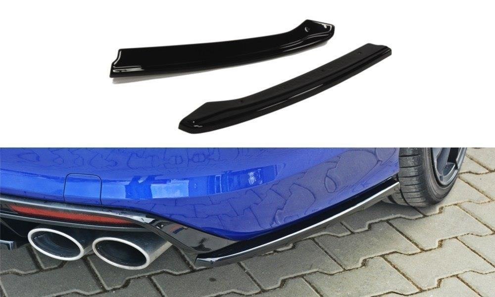 Heck Ansatz Flaps Diffusor für VW GOLF 7 R VARIANT schwarz matt