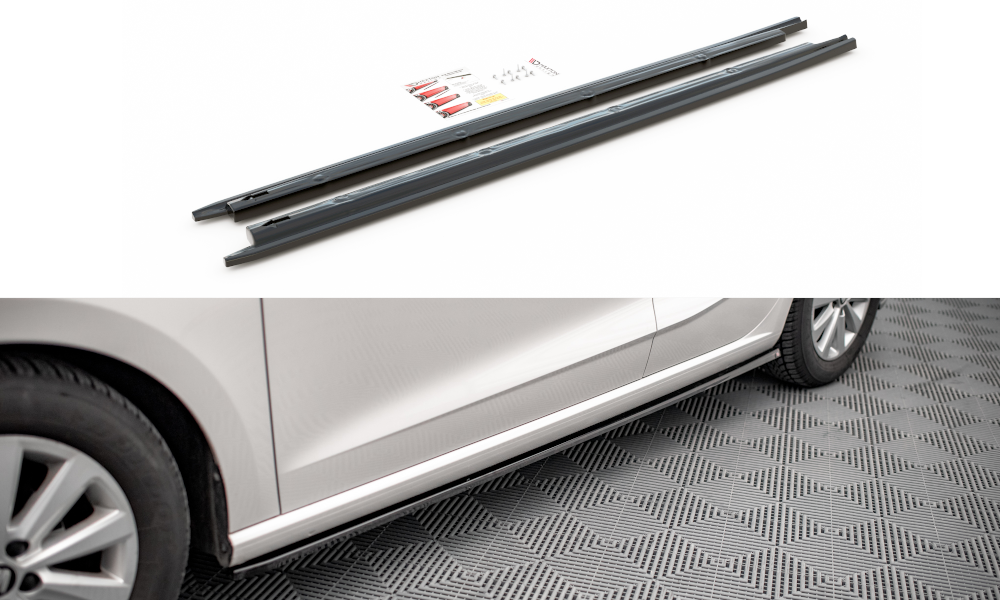 Seitenschweller Ansatz für V.1 für Seat Ibiza FR/ Standard Mk5 schwarz matt