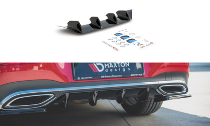 Diffusor Heck Ansatz für Mercedes-Benz CLA Shooting Brake AMG-Line X118 Carbon Look