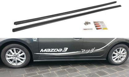Seitenschweller Ansatz für Mazda 3 BN (Mk3) Facelift schwarz Hochglanz