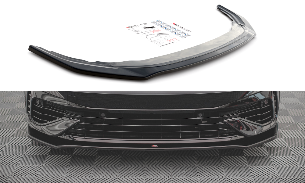 Front Ansatz V.3 für Volkswagen Golf R Mk8 schwarz matt
