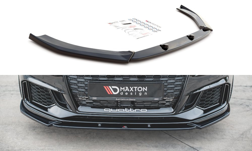 Front Ansatz V.4 für Audi RS3 8V FL Sportback schwarz Hochglanz