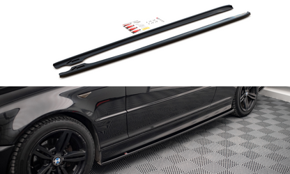 Seitenschweller Ansatz für V.2 für BMW 3er Coupe M-Paket E46 Carbon Look