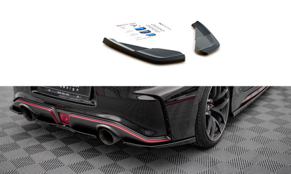 Heck Ansatz Flaps Diffusor für Nissan 370Z Nismo Facelift schwarz Hochglanz