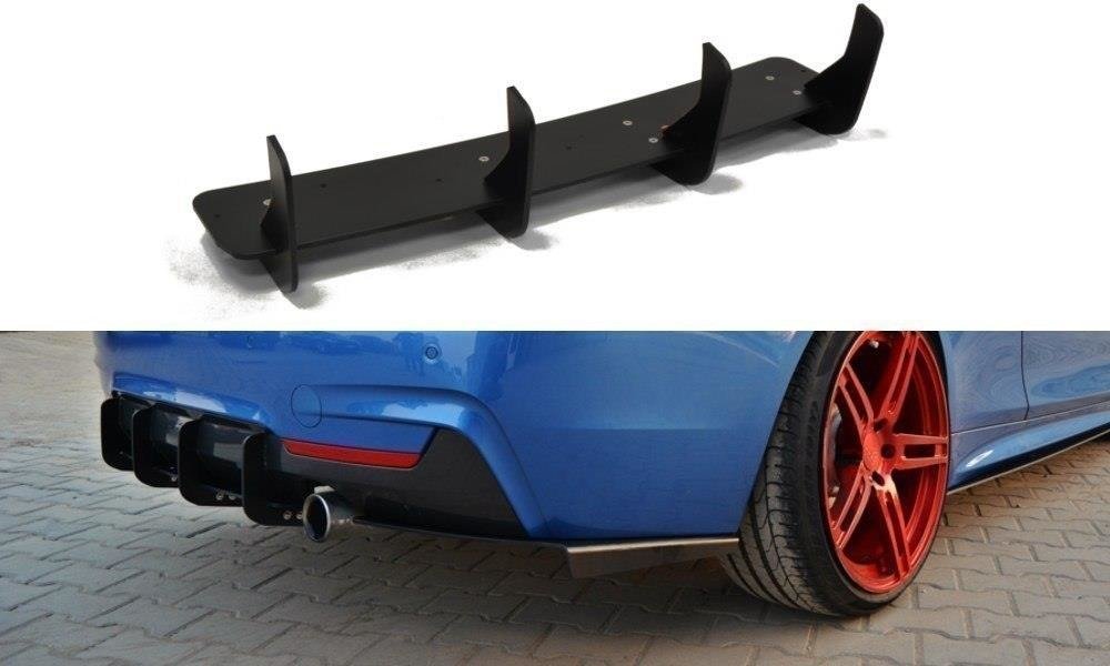 Diffusor Heck Ansatz für Heckschürze für & Heck Ansatz Flaps Diffusor für BMW 4er F32 M Paket