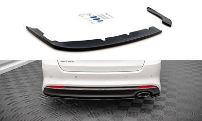 Heck Ansatz Flaps Diffusor für Kia Optima Mk4 schwarz Hochglanz