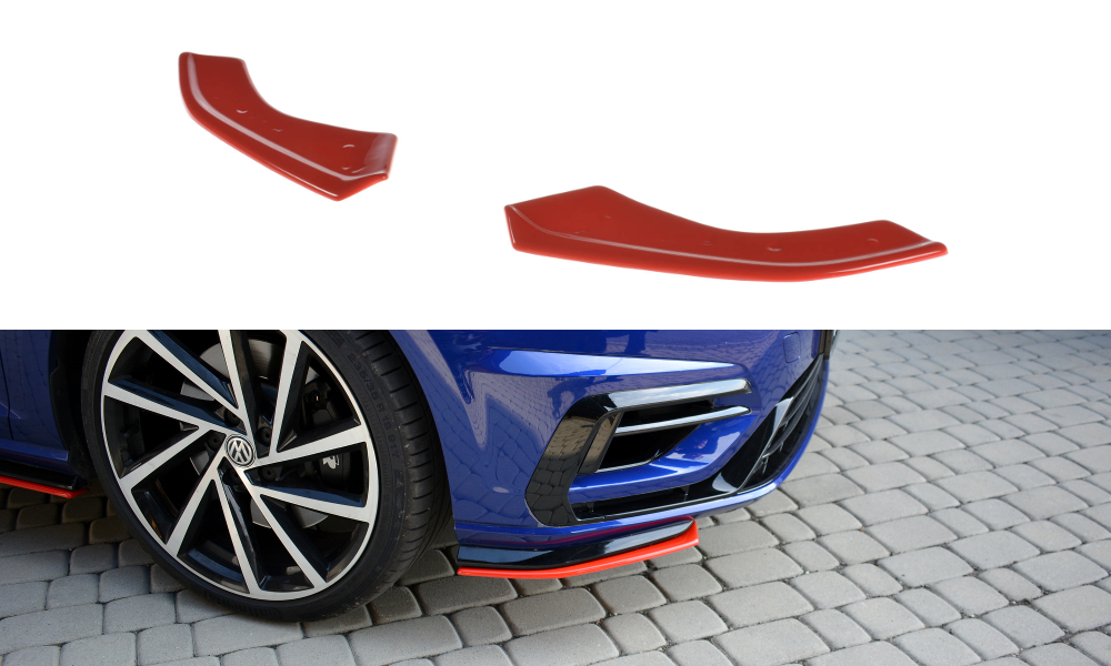 Front Ansatz für V.8 VW Golf 7 R / R-Line Facelift Carbon Look
