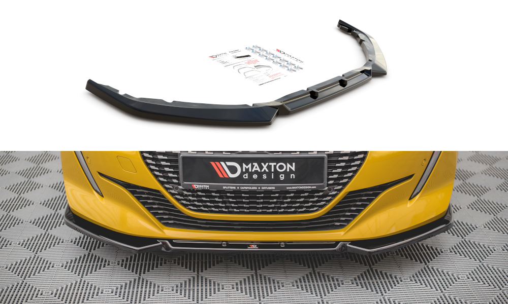 Front Ansatz V.1 für Peugeot 208 Mk2 Carbon Look
