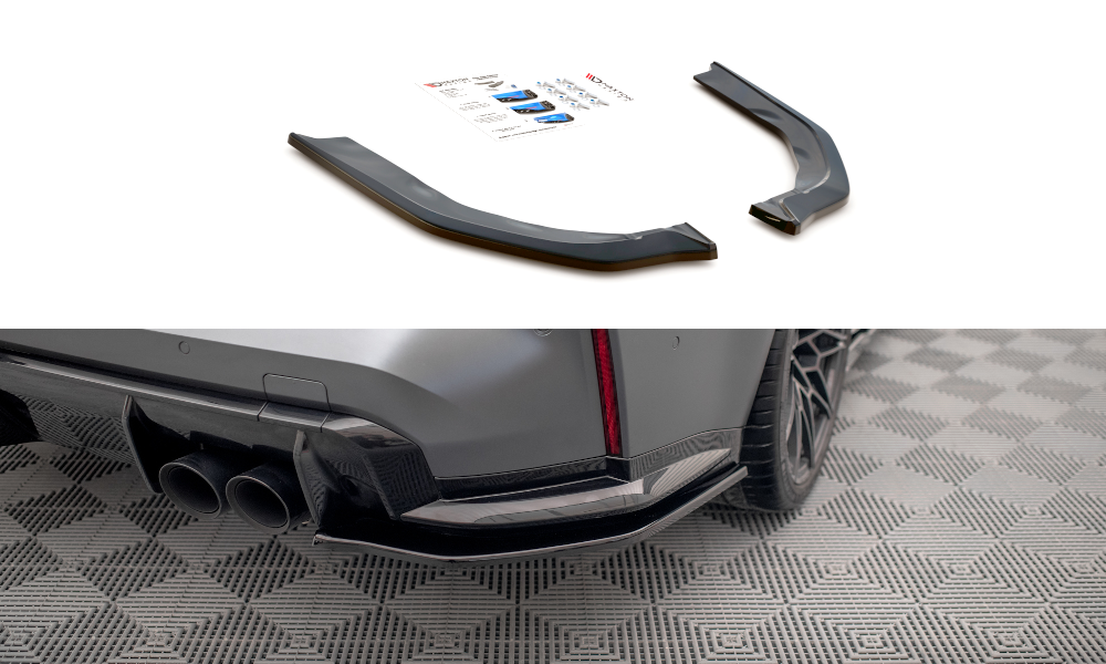 Heck Ansatz Flaps Diffusor V.2 für BMW M3 G80 Carbon Look