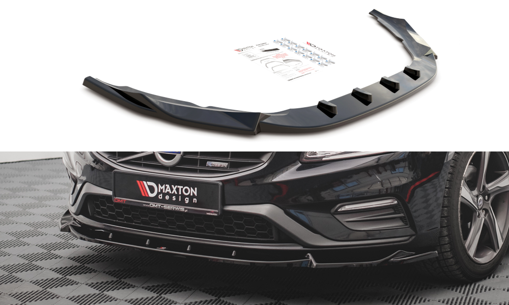 Front Ansatz V.1 für Volvo S60 R-Design Mk2 schwarz matt