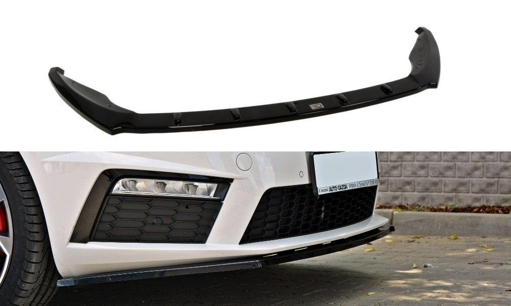 Front Ansatz V.1 für Skoda Octavia RS Mk3 schwarz Hochglanz