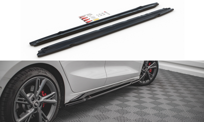 Seitenschweller Ansatz für Audi S3 / A3 S-Line 8Y schwarz matt