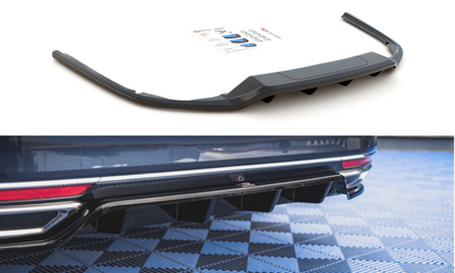 Mittlerer Diffusor Heck Ansatz DTM Look für Volkswagen Passat B8 schwarz matt