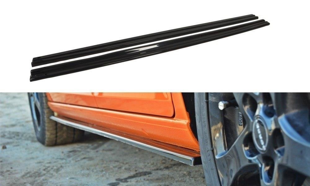 Seitenschweller Ansatz für SEAT LEON MK2 CUPRA / FR  schwarz Hochglanz