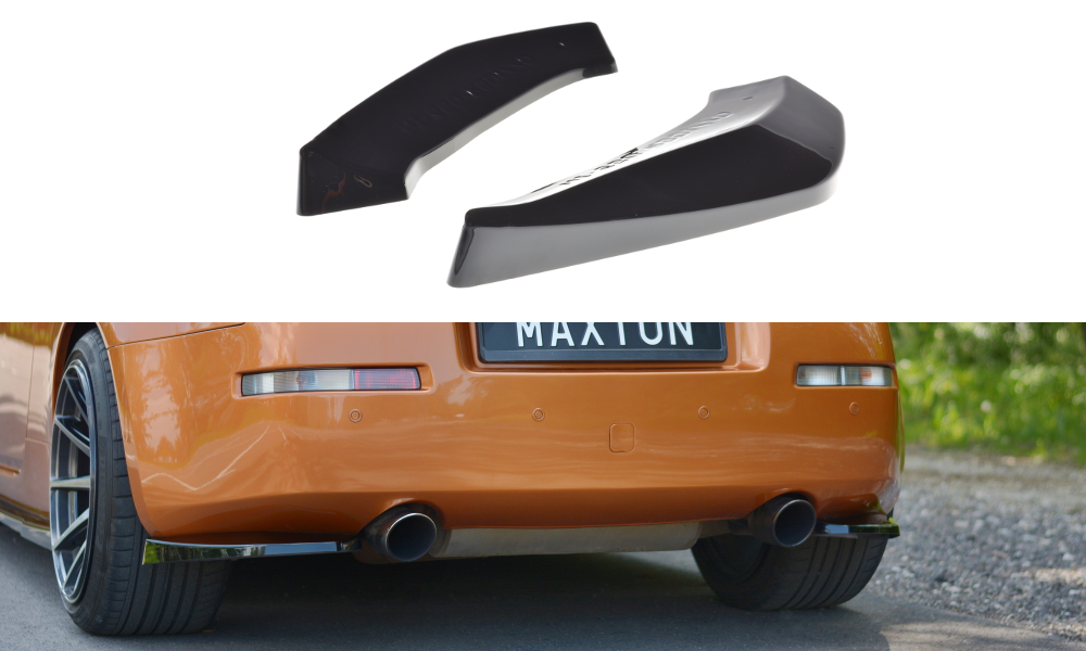 Heck Ansatz Flaps Diffusor für NISSAN 350Z Carbon Look