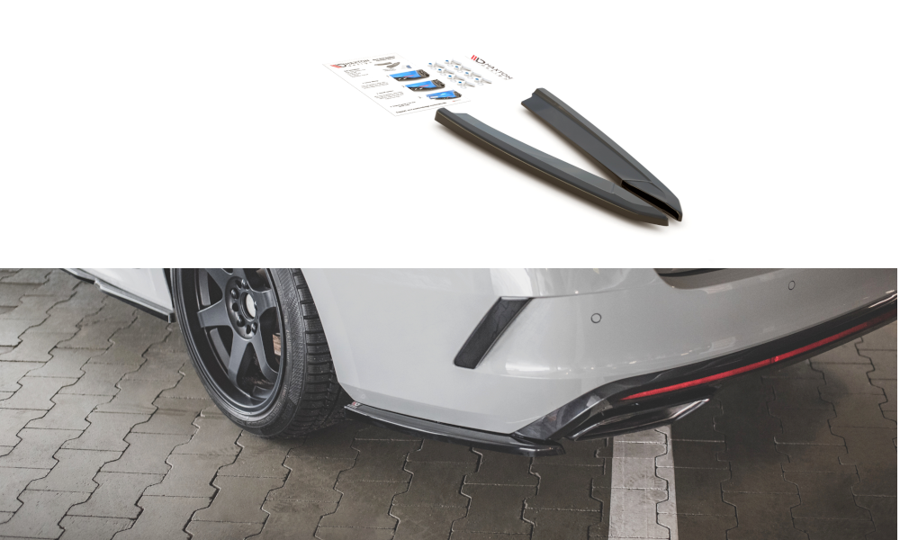 Heck Ansatz Flaps Diffusor V.1 für Skoda Octavia RS Mk4 schwarz Hochglanz