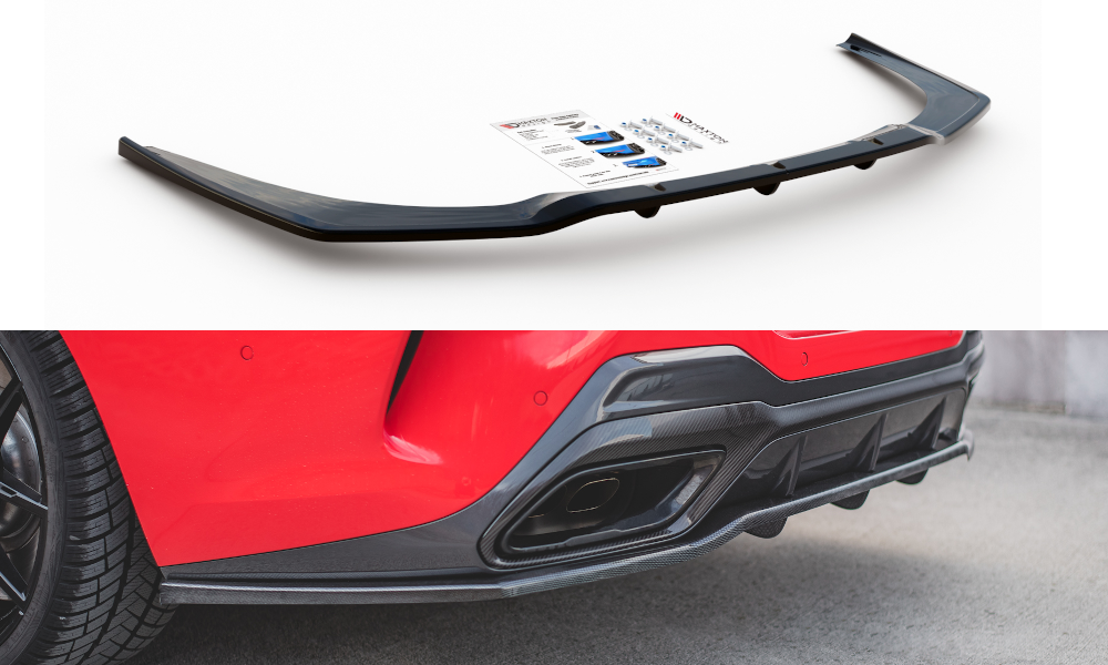 Mittlerer Diffusor Heck Ansatz DTM Look für BMW 8 Coupe M-Paket G15 Carbon Look