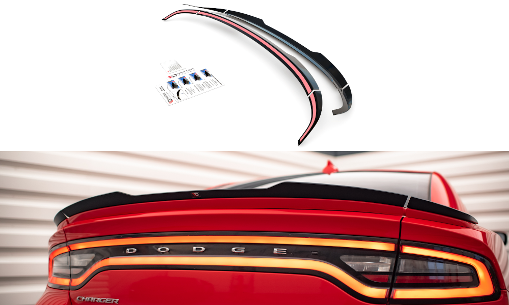 Spoiler CAP für Paket Dodge Charger RT Mk7 Facelift Carbon Look