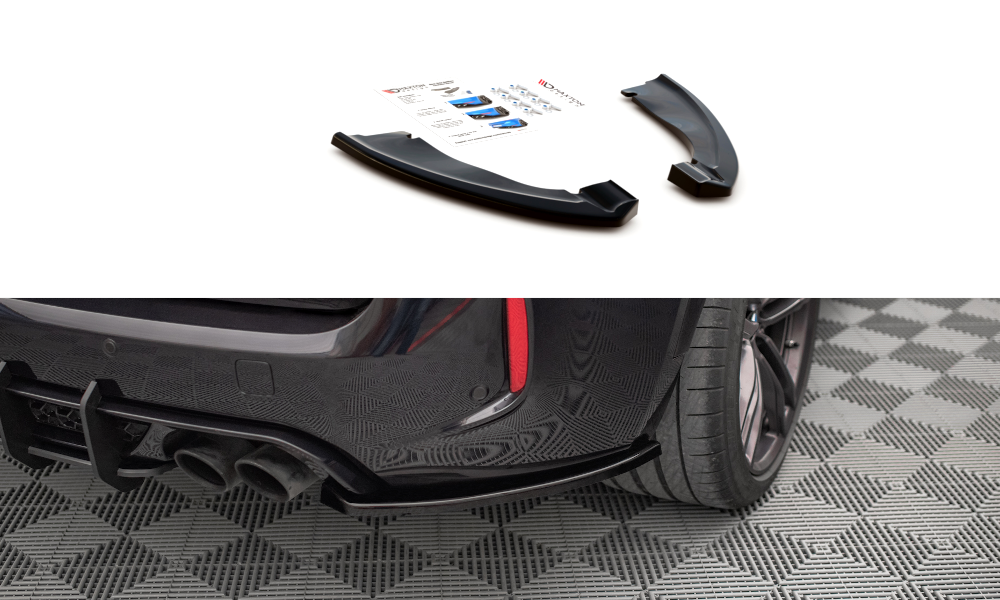 Heck Ansatz Flaps Diffusor für BMW X5 M F15 schwarz matt
