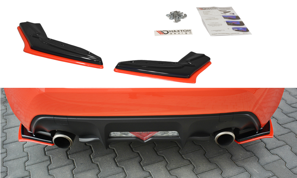 Heck Ansatz Flaps Diffusor V.2 für TOYOTA GT86 FACELIFT  schwarz Hochglanz