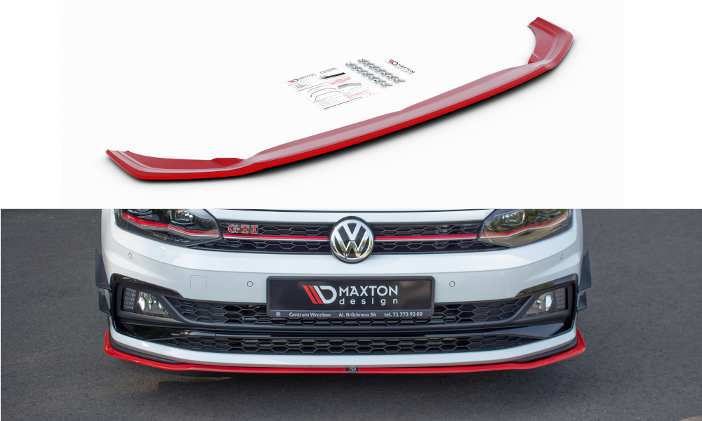 Front Ansatz V.2 für VW POLO MK6 GTI schwarz Hochglanz