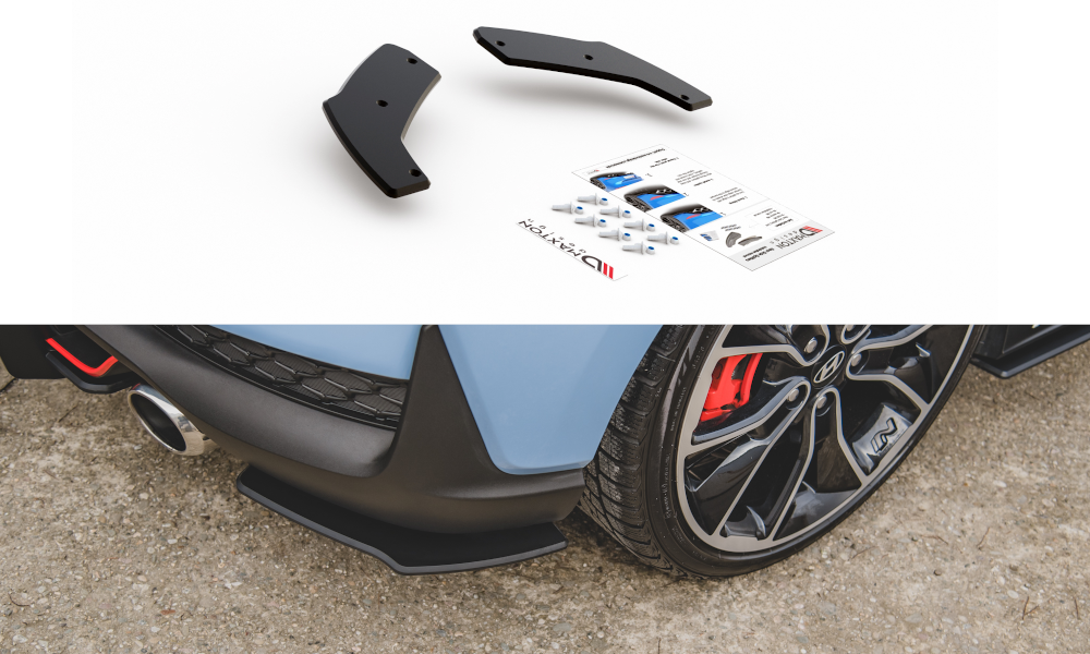 Robuste Racing Heck Ansatz Flaps Diffusor für Hyundai I30 N Mk3 Hatchback