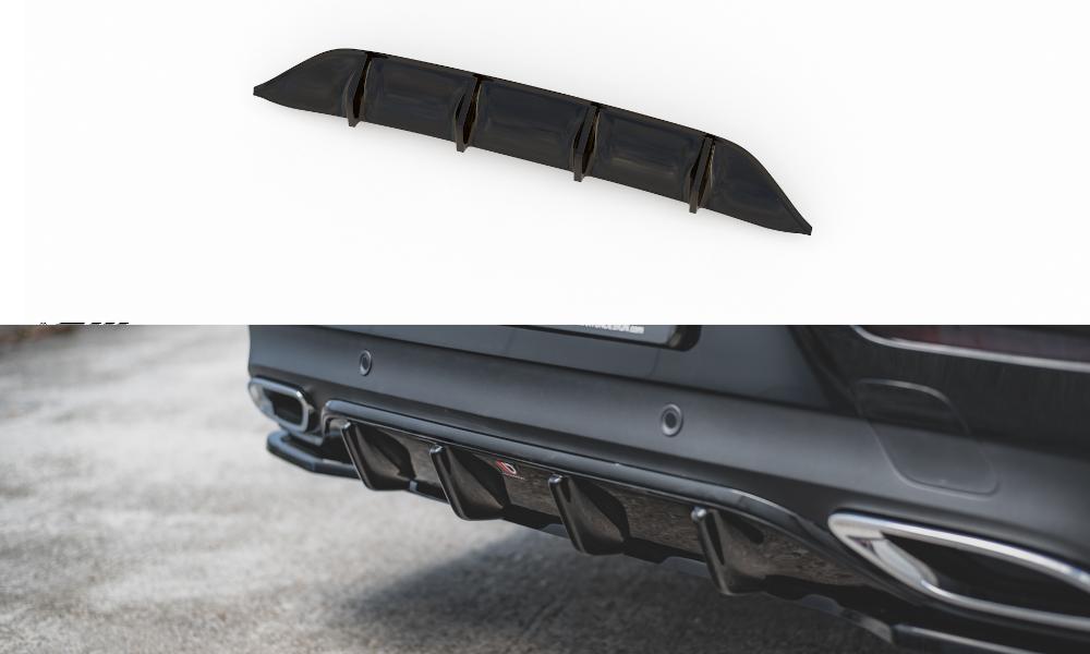 Diffusor Heck Ansatz für Mercedes-Benz CLS AMG-Line C257 Carbon Look