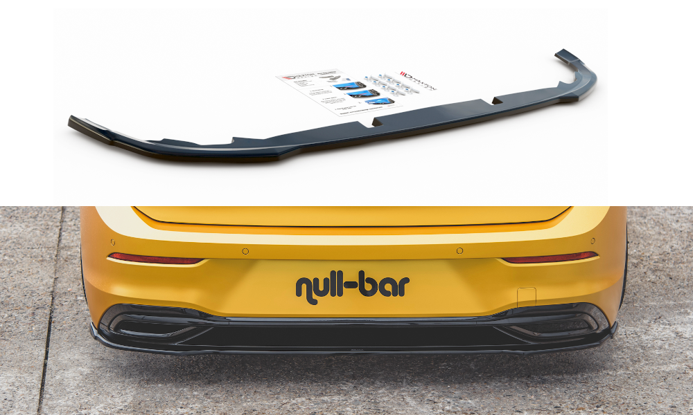 Mittlerer Diffusor Heck Ansatz für VW Golf 8 Carbon Look