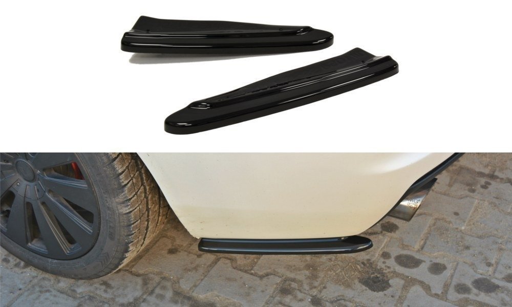 Heck Ansatz Flaps Diffusor für CHEVROLET CAMARO V SS - EU, US VERSION (vor Facelift) schwarz Hochglanz