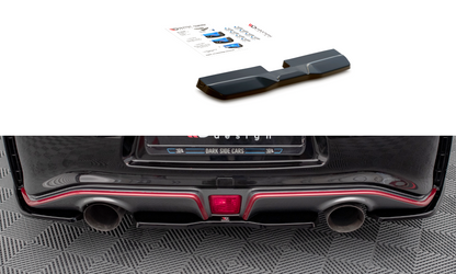 Mittlerer Diffusor Heck Ansatz für Nissan 370Z Nismo Facelift schwarz Hochglanz