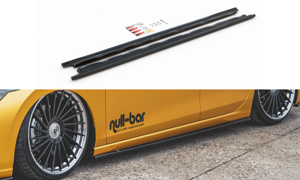 Seitenschweller Ansatz für V.1 für VW Golf 8 schwarz Hochglanz
