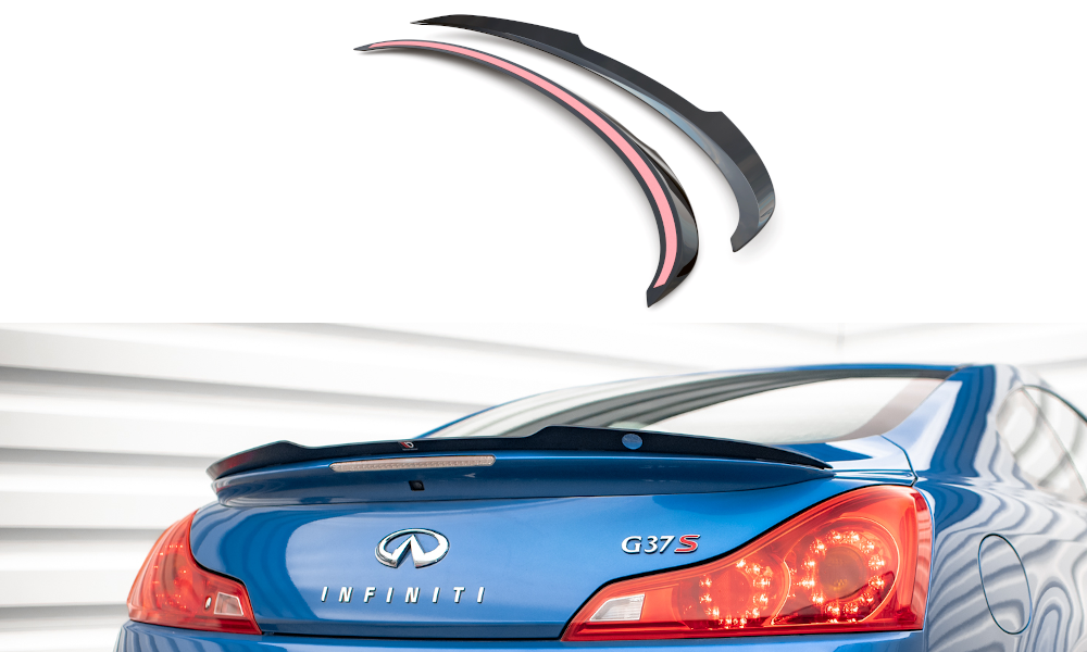 Spoiler CAP für Infiniti G37 Coupe schwarz Hochglanz