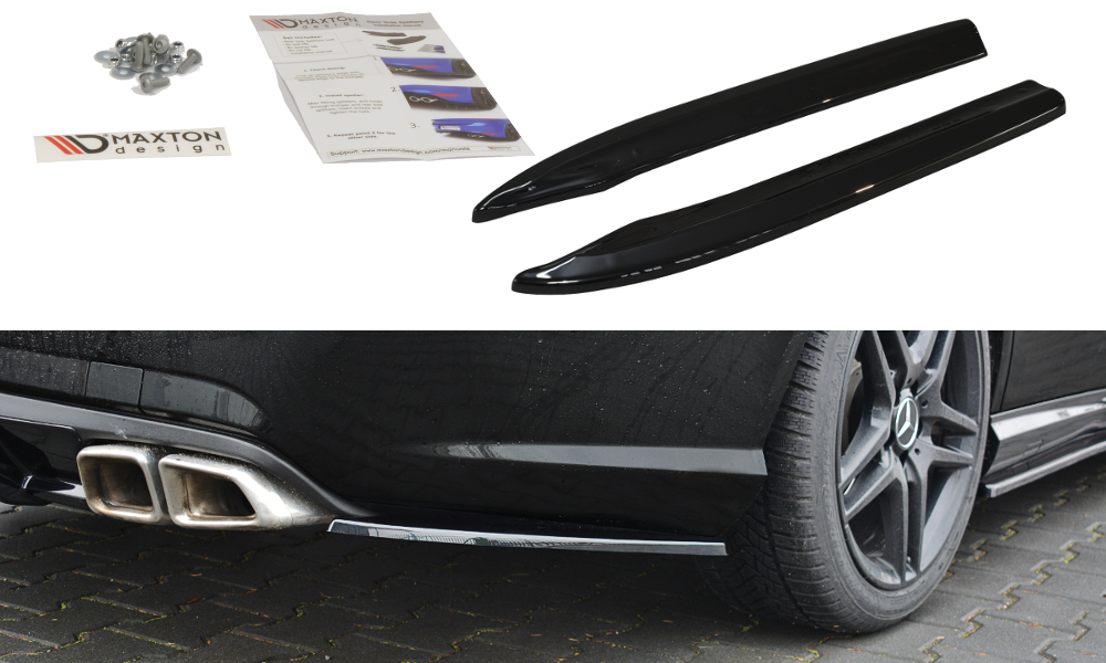 Heck Ansatz Flaps Diffusor für Mercedes E63 AMG W212  schwarz matt